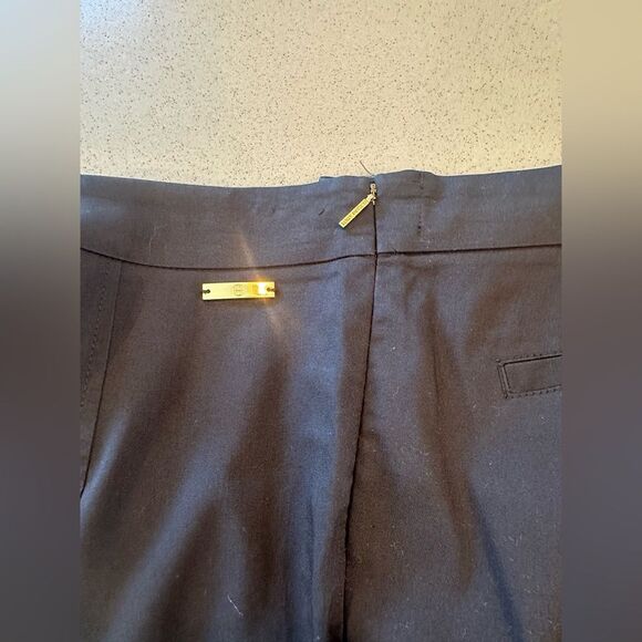 Tory Burch Women's Black Slit Hem Cotton Blend Pants Size 2 - Picture 5 of 11
